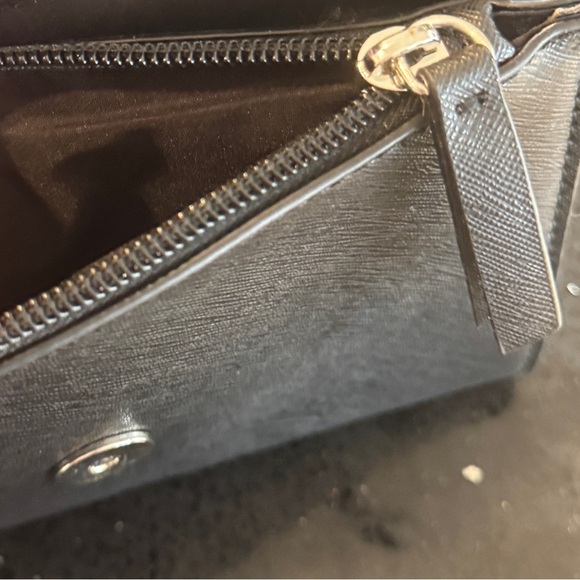 Bag Nine West Black Leather Wallet Sleek Professional Design - Picture 4 of 12